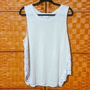 Plus crochet tank top